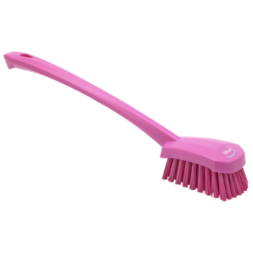 Washing-up brush with long handle and hard bristles 415 mm, type 4186